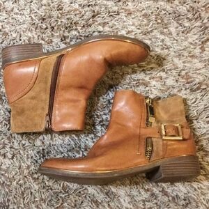 Aldo Tan Leather Ankle Booties
